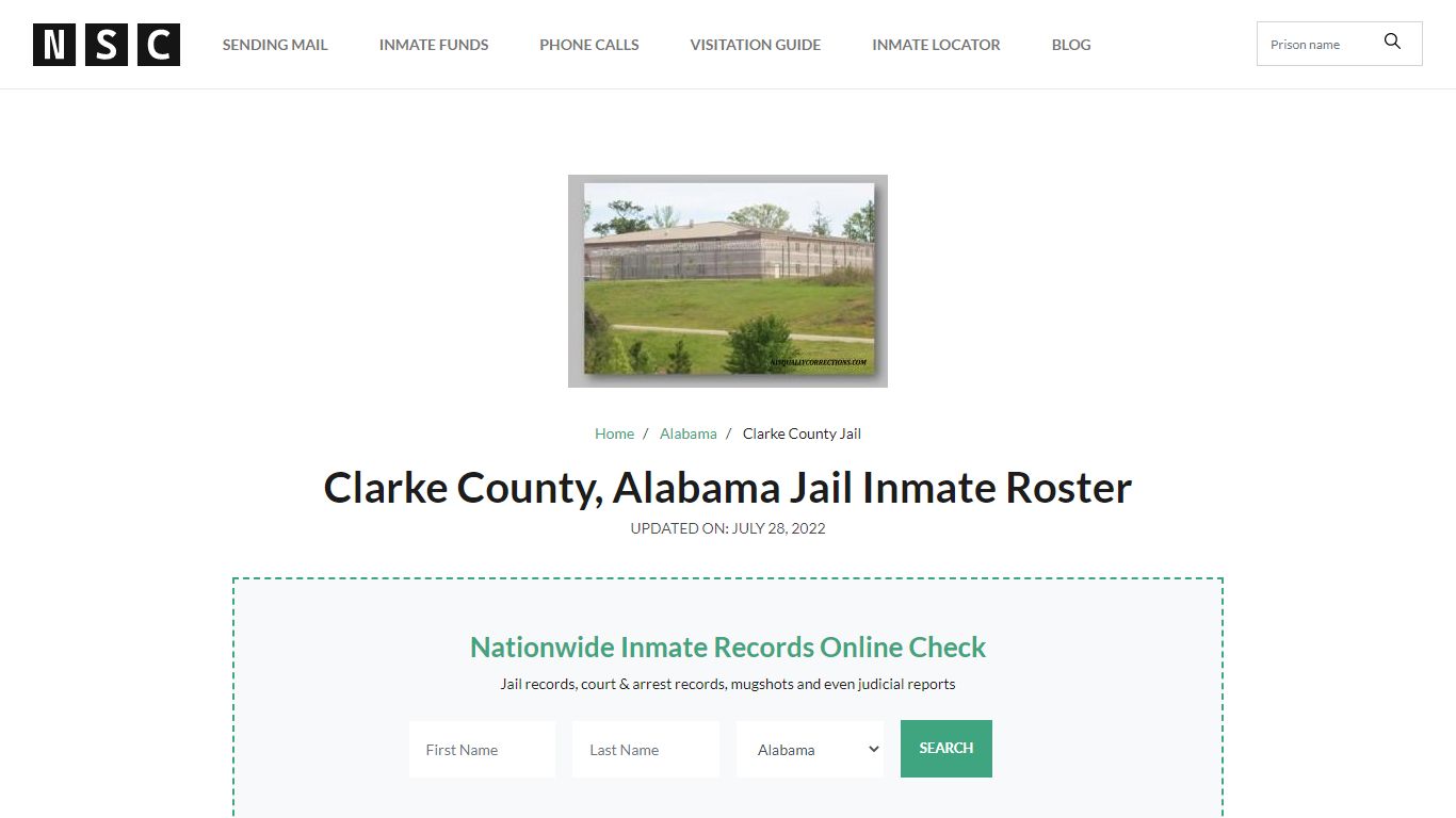 Clarke County, Alabama Jail Inmate List - Nationwide Inmate Lookup Resource