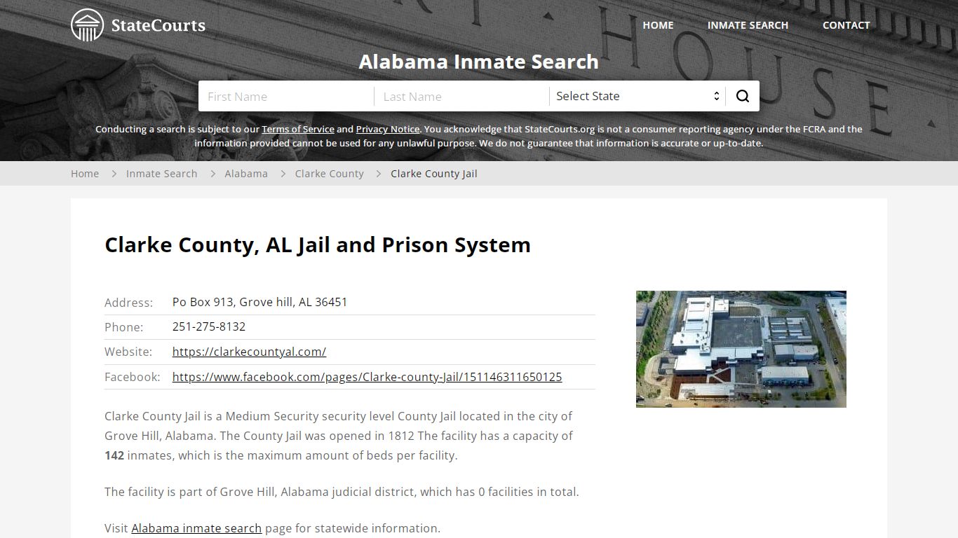 Clarke County Jail Inmate Records Search, Alabama - StateCourts